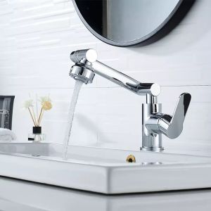 [Mẫu Mới 2023] Vòi lavabo nóng lạnh vòi bồn rửa mặt Inox 304 xoay 720 độ đa chiều với 8 hướng xoay tiện dụng mạ sơn tĩnh điện Đen cao cấp