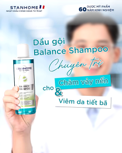 [HSD 02.2027] Dầu Gội Giảm Ngứa Loại Bỏ Gàu Stanhome Pháp Balance Shampoo 200ml