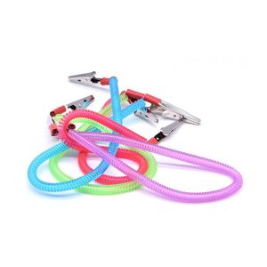GULPOOE 1pcs Dental Bib Clips Chains Coil Napkin Holder Elastic Dental Bib Clip Dentistry Material Dentist Tools Lab Tools