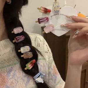 คลิปผมรูปไอศกรีม Mini Cute สร้างสรรค์ ดั้งเดิม ขนมปังหางม้า ทรงการ์ตูน INS ความสวยงามสูง อุปกรณ์ตกแต่งผม