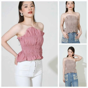 Korean Fashion Asymetric Tube Top   - xs to slim large - classy and elegant - timeless classic  - timeless piece - casual office or party - classic piece - super kapal ng tela - hindi kayo magsisi - our aim is to produce quality clothes - premium fabric