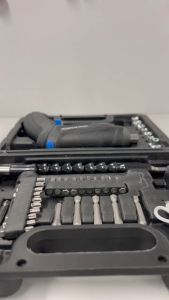 Cordless Electric Screwdriver with Rechargeable Battery and Multiple Torque Settings