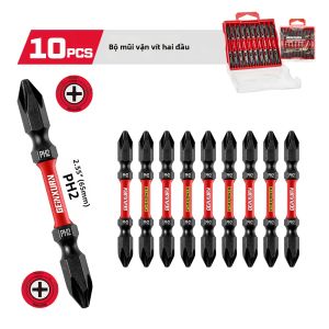 Geinxurn 2.56 Đầu Vặn Vít Hai Đầu PH2-PH2 Thép Hợp Kim S2 Mô-men Xoắn Cao Loại Tiêu Chuẩn Dùng Cho Đầu Vít Phillips