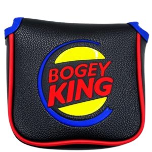 ตลก Headcover กอล์ฟกอล์ฟคลับครอบคลุม Bogey King PU หนัง Golf Blade Mallet Putter Cover อุปกรณ์กอล์ฟสําหรับวัน