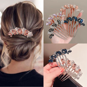 Korean Fashion Metal Zircon Hairpin Elegant Simple Hair Clip Hair Curler Hair Bun Hair Accessories for Lady Girls