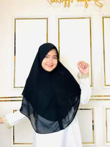JILBAB CERUTY ARMANI JUMBO / Ceruty premium tebal / jilbab Lebaran mewah / bahan adem / seqaa