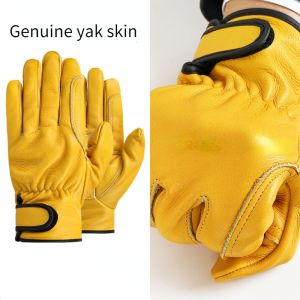 Sheepskin Leather Work Gloves for Workers Safety Protection Welding Gardening Sports Motorcycle Driver Wear-Resistant Gloves
