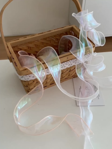 ริบบิ้นเส้นด้ายหางปลา 10 หลา/ม้วนห แฟลชตาข่ายเส้นด้ายริบบิ้น ทําด้วยมือ ทําเอง