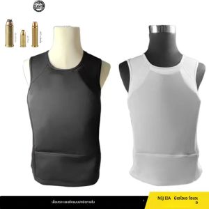 NIJ IIIA ระดับ PE ในตัวเสื้อกั๊กยืดน้ำหนักเบาปกปิดซ่อนภายในสวมใส่เสื้อยืดนุ่มเกราะ 9 มม. .44