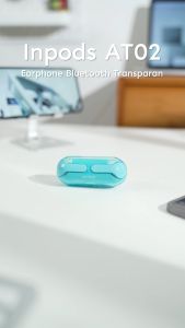 ACOME AT02 Headset Earphone Wireless Earbuds TWS BASS Bluetooth 5.3 Ultra Light Casing Transparant Inpods Original - Garansi Resmi 1 Tahun
