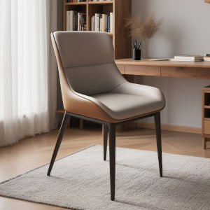 Luxurious Study Desk Chair for Students Home Use Comfortable Desk Chair with Adjustable Height Leather Seat Modern Style Computer Chair