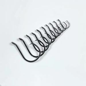 #1 - 9/0 Black Nickel Heavy Circle Hook High Carbon Steel Saltwater Fishing Offset Hook for Catfish Bass Snapper Perch Octopus