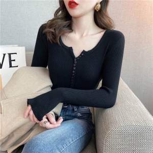 New knitted long sleeve / womens plain color top / longsleeve blouse xs-L /women’s knitted longsleeve