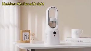 พัดลมสเปรย์ พัดลมไร้ใบพัด พร้อมทำความเย็น ใส่น้ำได้ พัดลมUSB