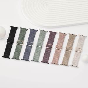 สายนาฬิกาแอปเปิลวอทช์ Ultra 3/2/1 และ iWatch Series 11/10/9/8/7/6/5/4 Series SE 3/SE 2/SE ไนลอนถักพร้อมสายกีฬาปรับได้ ดีไซน์สีสันหลากหลาย