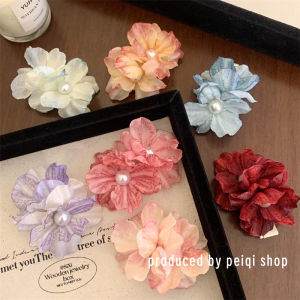 กิ๊บติดผมดอกไม้ปูนสีพื้นสไตล์หวานสำหรับเด็กผู้หญิง กิ๊บติดผมด้านข้างสำหรับการเดินทาง ตกแต่งผม ดอกไม้ปูน ดอกไม้ปูน สำหรับการถ่ายภาพ