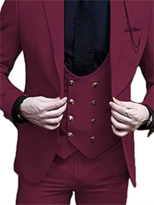 Bộ Vest Nam 3 Mảnh Ôm Dáng - Màu Xanh Dầu Bộ Vest Cưới May Đo Cho Chú Rể Gồm Áo Khoác Quần Và Áo Ghi Lê Thích Hợp Cho Dạ Hội Tiệc Tùng Và Công Việc