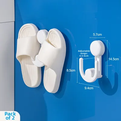 Bathroom Suction Cup Shoe Rack Wall Mounted Toilet Back Drainage Hanging Slippers Retractable Shoes Storage Hanging Rack
