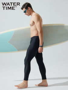 WaterTime Mens Long Swimming Trunks Surfing Suit Professional Swimwear Quick Dry Sun Protection Equipment Anti-Embarrassment