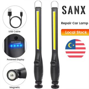 SANX Protable Spotlight COB LED Work Light 4 mod mekanik pemeriksaan obor lampu suluh USB lampu luar boleh dicas semula