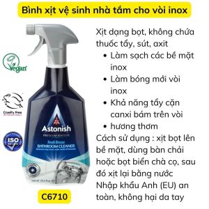 Set chai xịt vệ sinh nhà tắm Astonish bình xịt tẩy nấm mốc ố vàng sàn gạch tẩy rửa các thiết bị inox nhà tắm