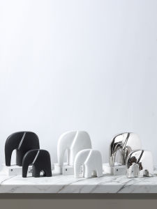 ชิ้นส่วนตกแต่งห้องพักสไตล์ Scandinavian Luxury Abstract Cartoon กระต่ายหินเซรามิกน่ารักสำหรับตกแต่งบ้าน โรงแรม ห้องประชุม