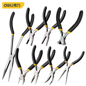 deli | Deli Mini Pliers Making Pliers Precision Wire Cutters Needle Round & Bent Nose for Making Chain Nose Craft Earring