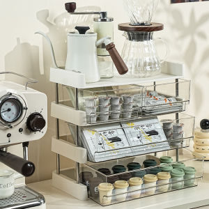 Multifunctional Partitioned Storage Rack For Teabags Coffee Capsules Snacks