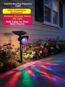LIANGGUANGJING | Solar Powered Water Resistant LED Projection Light Garden Stake