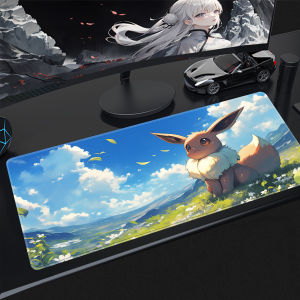 Bandai | Kawaii Japan Anime Mouse Pad PC Colorful Pokemon Eevee Gamer Cabinet Mousepad HD Keyboard Rug Laptop Gaming Rubber Desk Mat