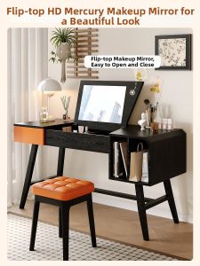 Retro Style Multi-function Vanity Desk