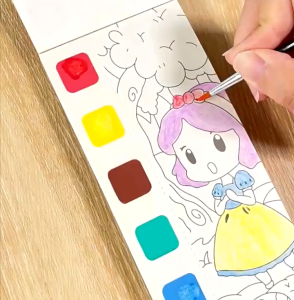 Set Paket Warna-Warni Kertas Cat Air Anak - Paket Melukis Edukatif