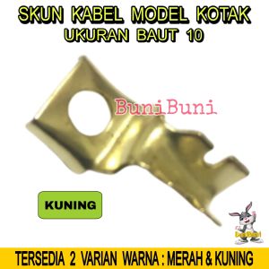 (10 Pcs) SKUN AKI KOTAK / Terminal Kabel Aki M6 Baut 10 Model Kotak Universal Untuk Mobil Motor (Harga 1 Pcs)