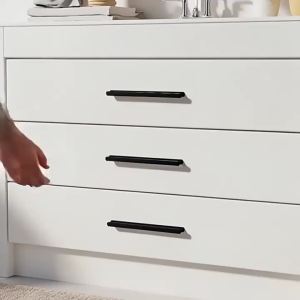 Bộ Tay Nắm Tủ Bằng Hợp Kim Nhôm Nguyên Khối - Núm Tủ Bếp Màu Đen/xám/vàng Tay Nắm Ngăn Kéo Phụ Kiện Nội Thất Hiện Đại Kèm Ốc Vít