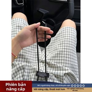 LIUBU | Quần Short Caro Thoáng Khí Dây Rút Nhanh Khô