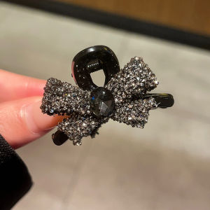 Elegant Princess Hair Clip Womens Small Size Diamond Butterfly Knot Shark Clamp Hair Card Side Hair Accessory Hair Grabber