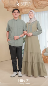 COUPLE SEPLY 2025 HITS 71 CANARY GREEN GAMIS & KOKO TERBARU PREMIUM LEBARAN KEKINIAN TERMURAHHH