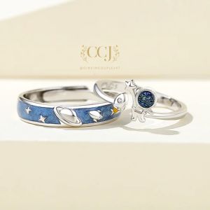 Cincin Couple Silver Adjustable S18 | Pasangan | Nikah | Lamaran | Hadiah | Tunangan 925 Perak | Aksesoris Pria Wanita