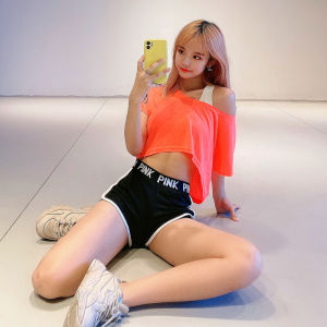 Fitness Womens Casual Running Loose Short-Sleeved T-shirt Short Midriff Outfit Blouse Color Yoga Clothes Sports