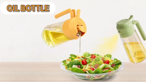 Sprayable and Pourable Oil Bottle with Pump Leak Proof Cooking Oil Container/ Botol Minyak 2in1