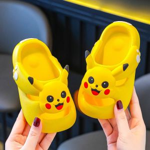 Adorable Pikachu Childrens Slippers Indoor Home Anti-Slip Baby Girl Boys Summer New Style Flat Heel EVA Material Slippers