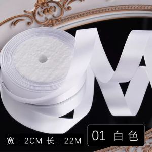 22meters/roll 2cm Silk Ribbon for Crafts Hair Accessories Bow Handmade Gift Wrap party Christmas Wedding Decorative articles