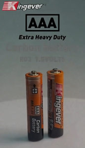 Kingever 100% Original AA R6 Extra Heavy Duty Battery 4pcs/Shrink classic series