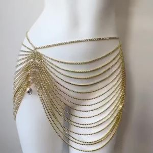 Dây Chuyền Trang Trí Bikini Đính Đá Quyến Rũ Thiết Kế Rỗng Phụ Kiện Hông Dành Cho Biểu Diễn Sân Khấu Thời Trang Nữ Phong Cách Punk.