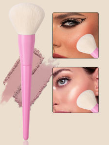 1PC Blush/Powder Brush Soft Synthetic Travel-Friendly Face Tool for Beginners Sleek Minimalist Cosmetic Gift for Women