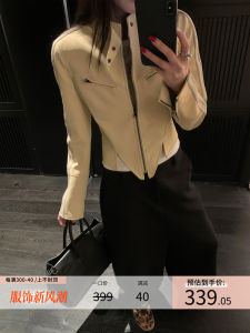 Casual Retro Womens PU Leather Jacket Stand Collar Motorcycle Short Coat Spring 2024 New Style Commute Wind Resistant