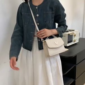 ZIARA 2024 กระเป๋าสตางค์สุภาพสตรีแฟชั่นใหม่สีทึบสุภาพสตรีกระเป๋าสะพายกระเป๋าสุภาพสตรีกระเป๋าสี่เหลี่ยมขนาดเล็ก