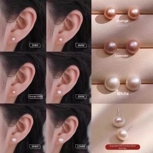 TFY | S999 Silver Freshwater Pearl Earrings For Ear Care