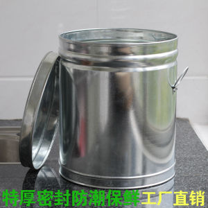 Food Grade Metal Storage Bucket for Home Use Rice Flour Tea Storage Container Kitchen Organization Utility Grain Tin Canister