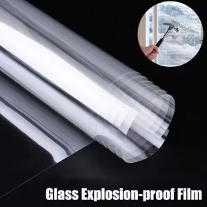 Explosion-Proof Safety Window Film 50cm Wide Safety Glass Protection Film Self-Adhesive Shatterproof And Explosion-Proof.